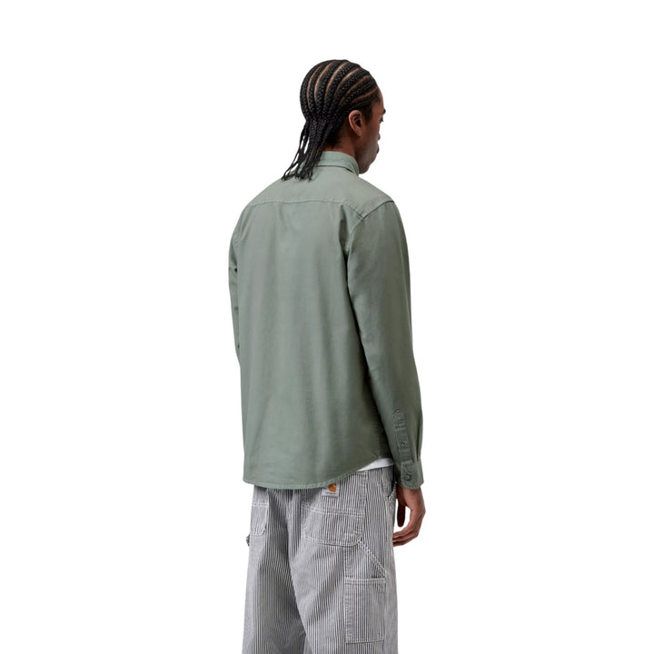 Bolton Hemd Samtgrün Langarmhemd