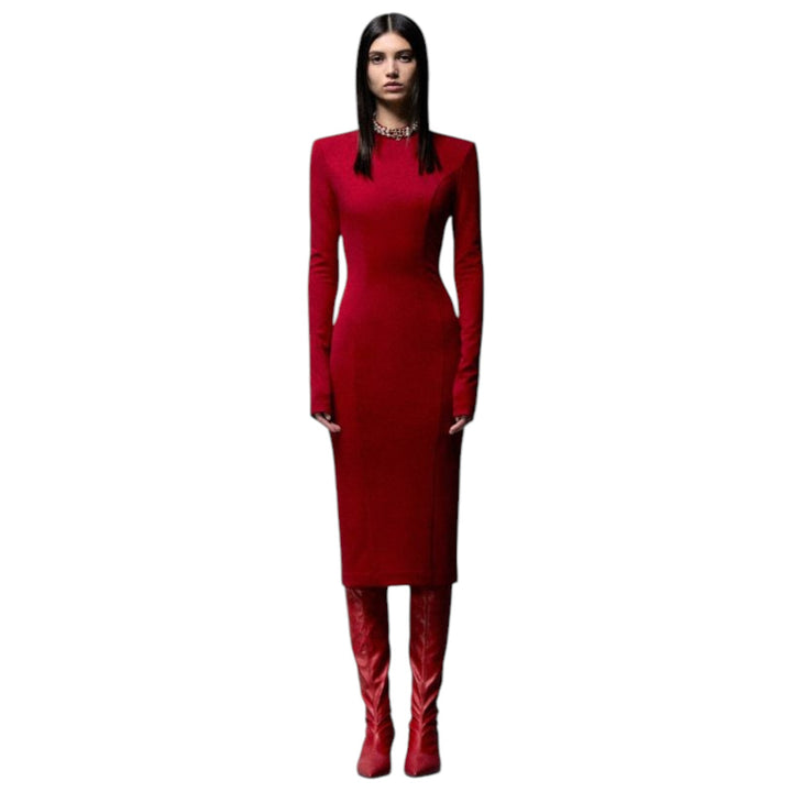 immagine-1-aniye-by-abito-aderente-in-screppino-dalla-lunghezza-midi-rosso-abiti-midi-dress-ivy-rosso