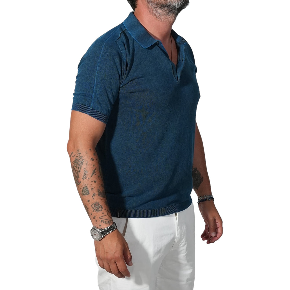 immagine-2-arovescio-polo-in-filo-cotone-blu-maglieria-s24m31035-ocean