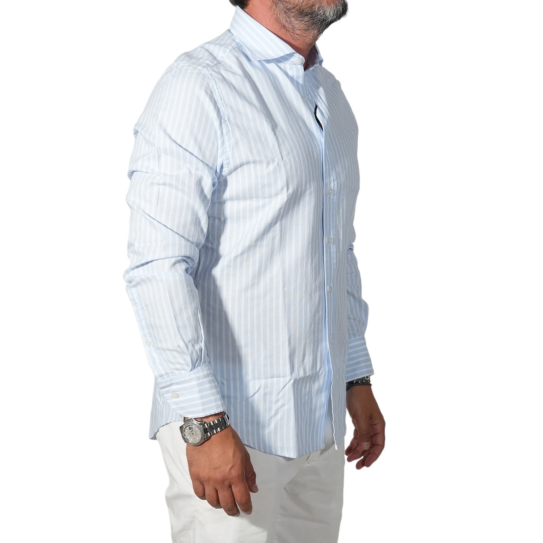 immagine-2-portofiori-camicia-oxford-cotone-rigato-celestebianco-camicia-g0026tai1817-001