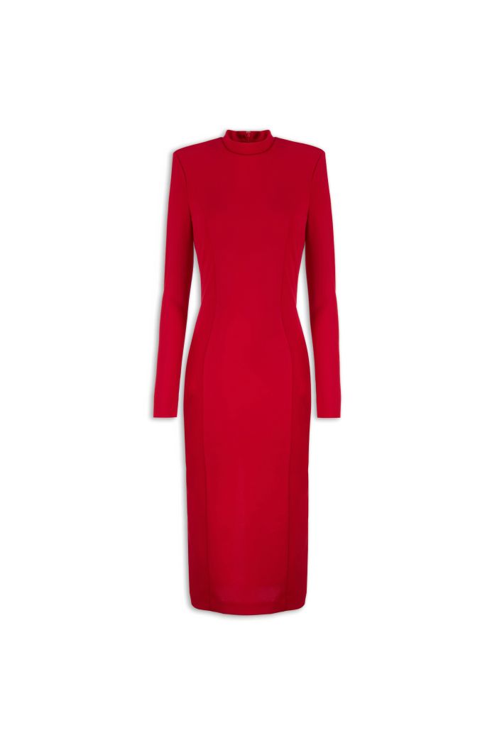 immagine-3-aniye-by-abito-aderente-in-screppino-dalla-lunghezza-midi-rosso-abiti-midi-dress-ivy-rosso