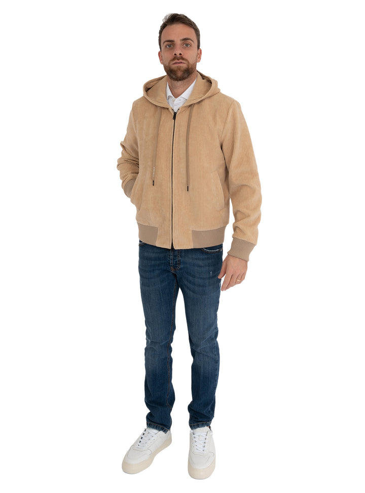 immagine-4-circolo-1901-giubotto-con-cappiuccio-in-velluto-ostrica-beige-giacca-cn4489-hoddie-zip-corduroy