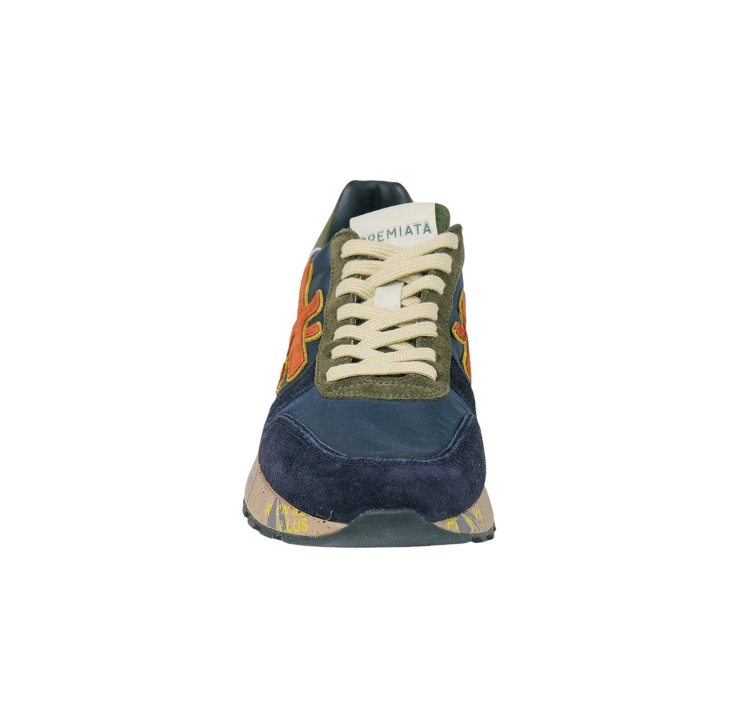 immagine-5-premiata-sneakers-pelle-e-nylon-blu-arancio-sneakers-mick-6419-blu-arancio