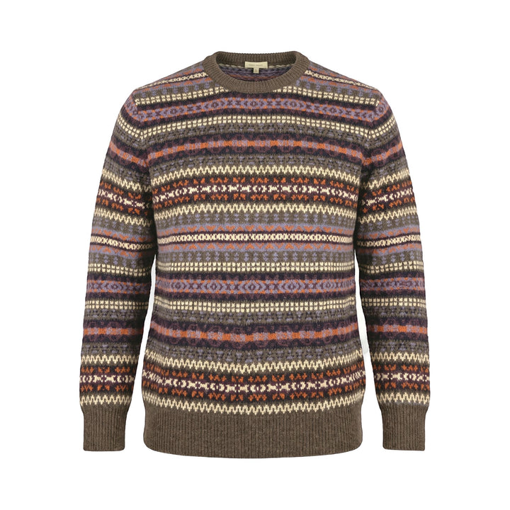 Maglia Girocollo Jacquard Marrone/Multicolor In The Box, vista frontale