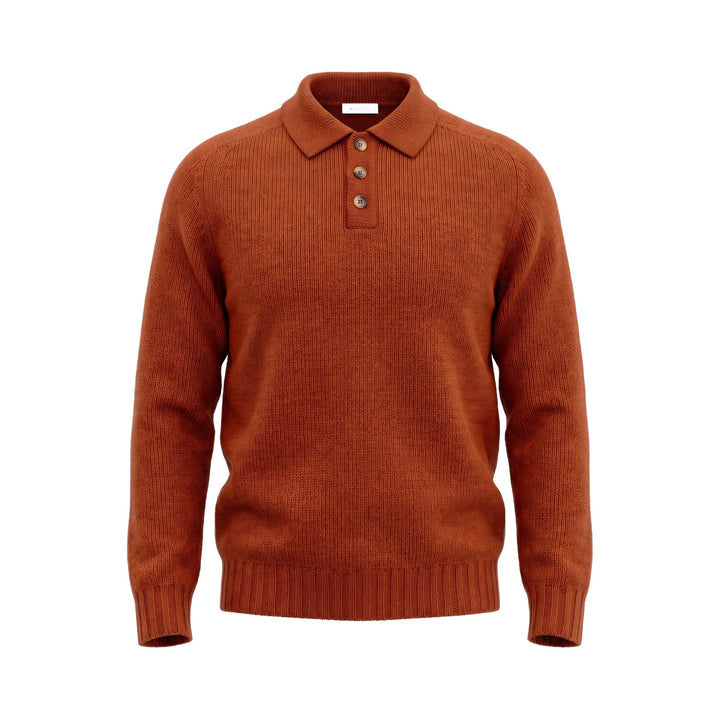 Maglia Polo Bottoni Recycle Arancione Scuro In The Box, vista frontale