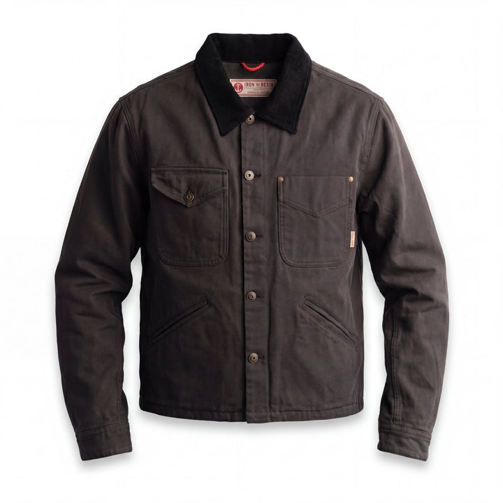 Iron and Resin BRONSON BULL  DRILL DENIM JACKET CHARCOAL Nero - foto 1