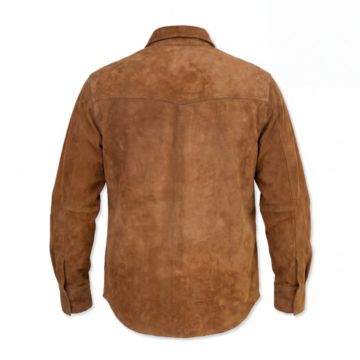 Iron and Resin FENCE SHIRT BUFFALO SUEDE COGNAC Marrone - foto 2
