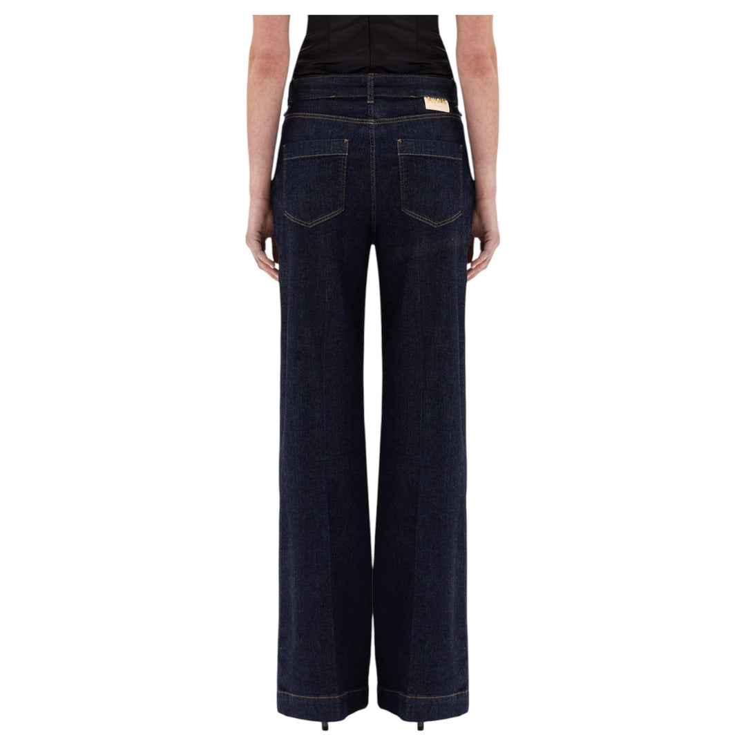 PANT. DENIM WIDE LEG SPILLA BLU