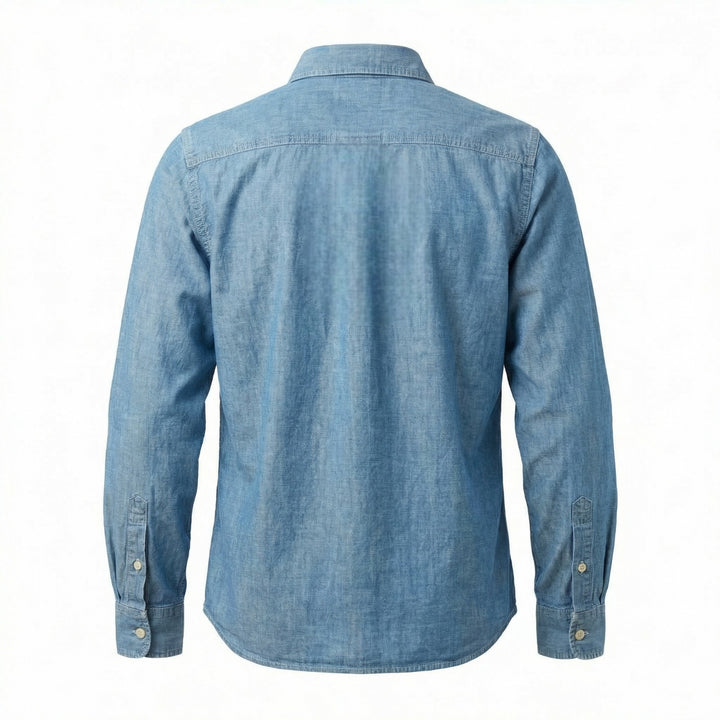 HEMP CHAMBRAY SHIRT CPO BLU