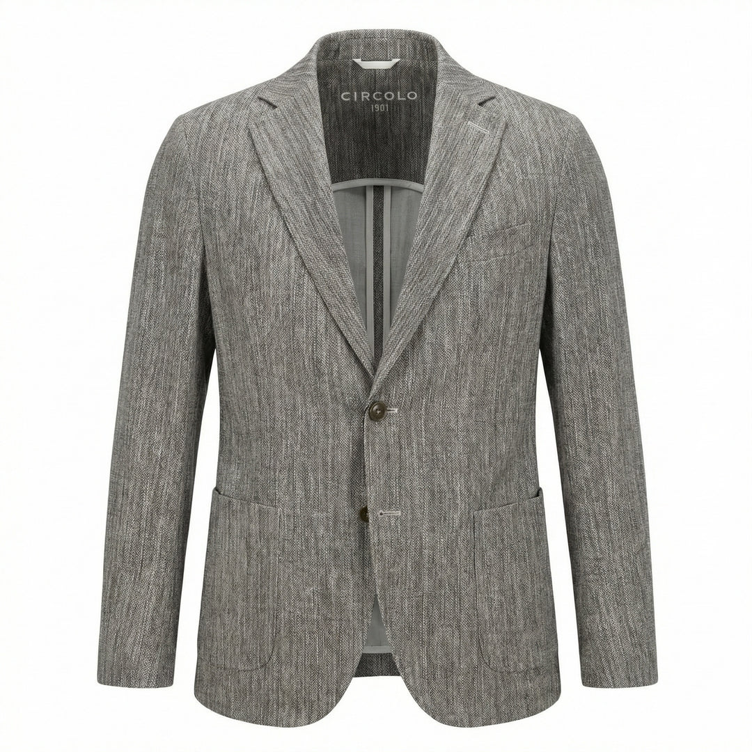 Blazer Special Print in Cotone Marrone