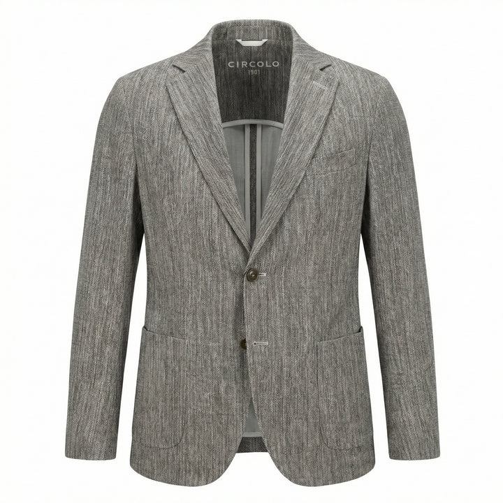 Blazer Special Print in Cotone Marrone