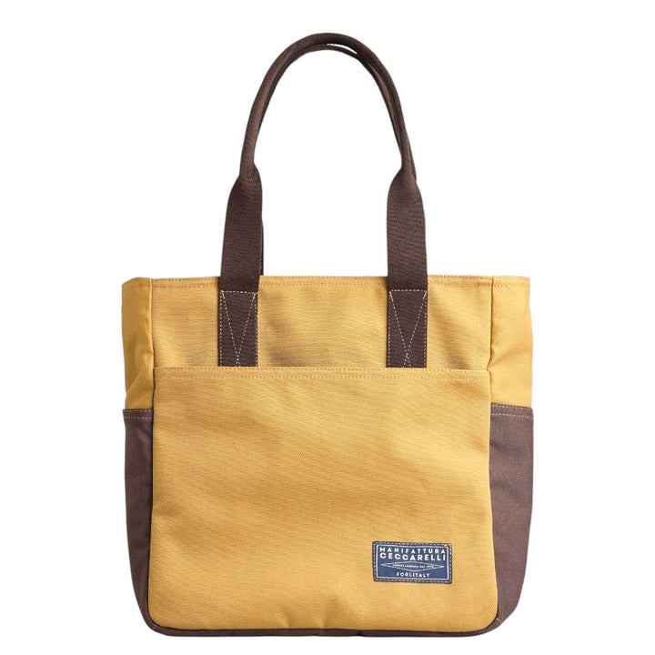 TOTE BAG BICOLOR SAND/BROWN