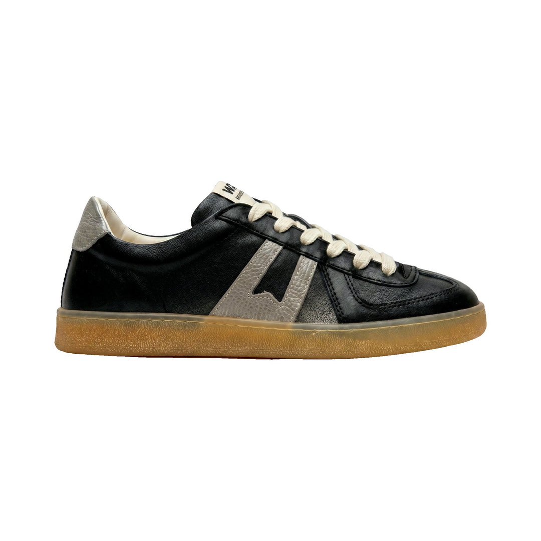 Moma Sneakers in Vera Pelle Nero-Grigio Nero - foto 1
