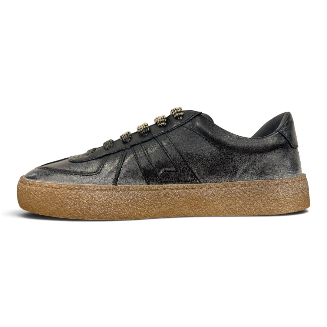 Kazan sneakers in vera pelle nero Moma