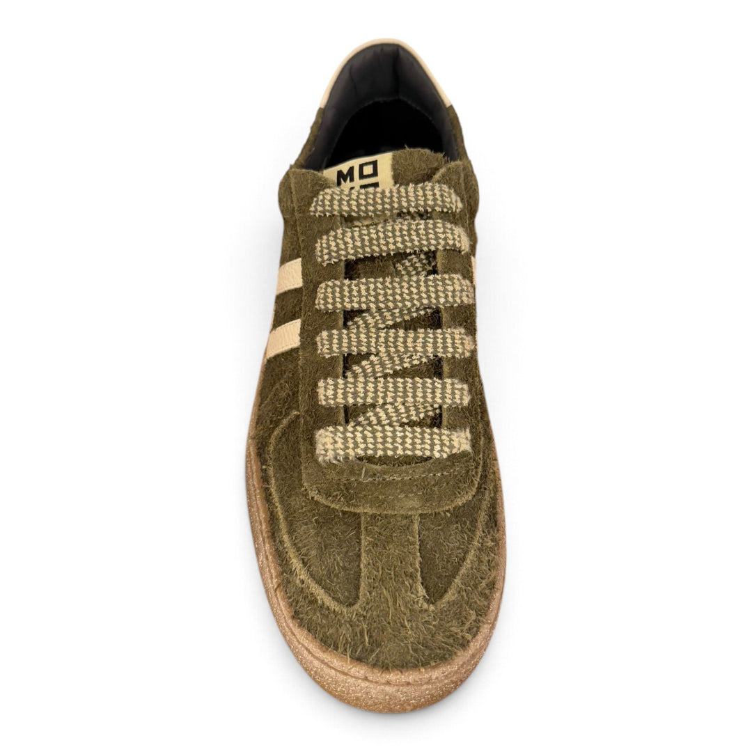 Sneakers Kazan in pelle scamosciata verde Moma