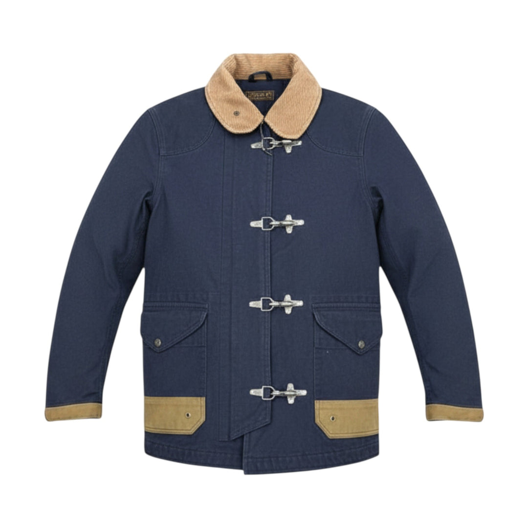 FEUERWEHRMANN „LIMITIERTE AUFLAGE“ LEINWAND, WOLLGEFÜTTERT, BLAU