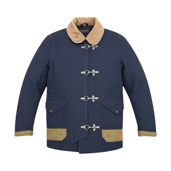 FEUERWEHRMANN „LIMITIERTE AUFLAGE“ LEINWAND, WOLLGEFÜTTERT, BLAU