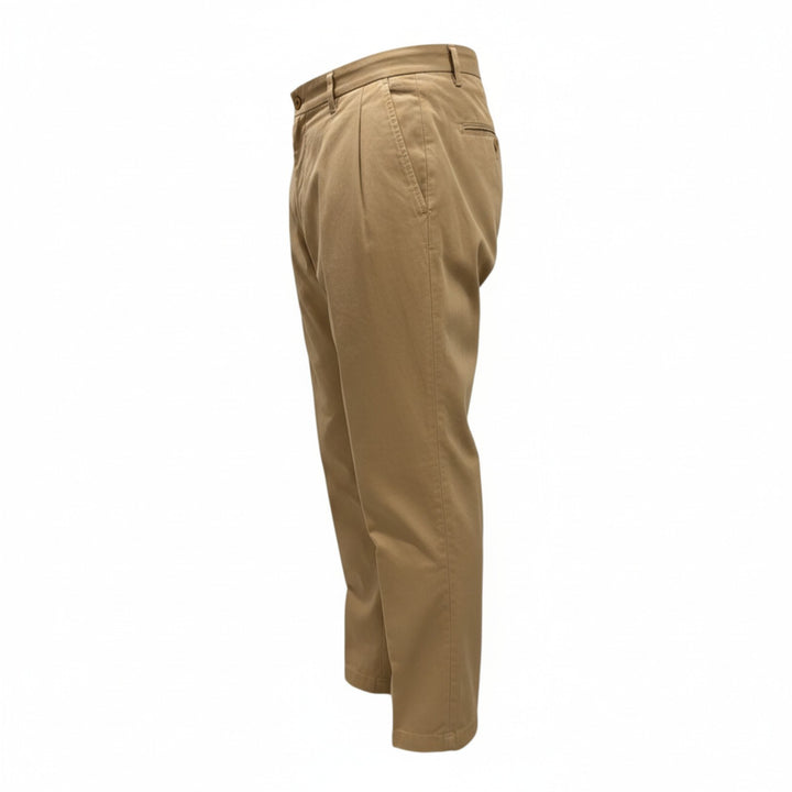 PANTALONI PORTOBELLO in COTONE BEIGE