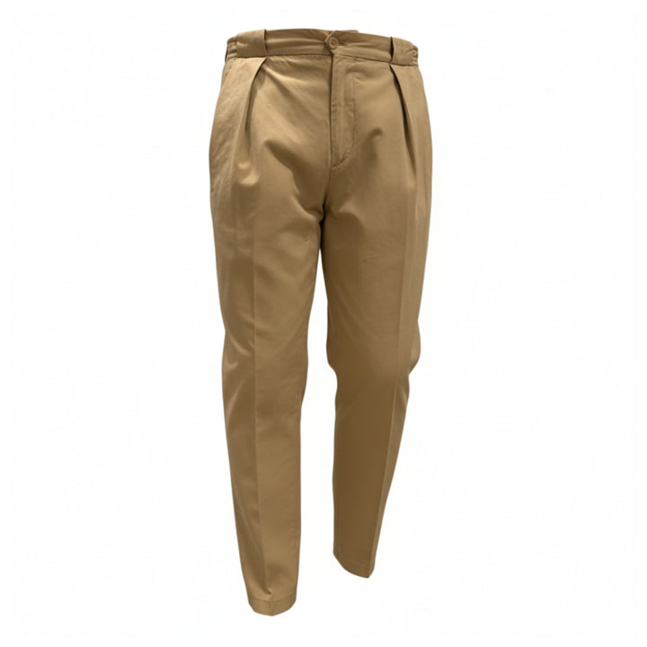 PANTALONI PORTOBELLO in COTONE BEIGE