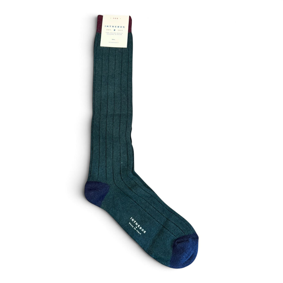 Calze Cachemire Basic Verde Scuro