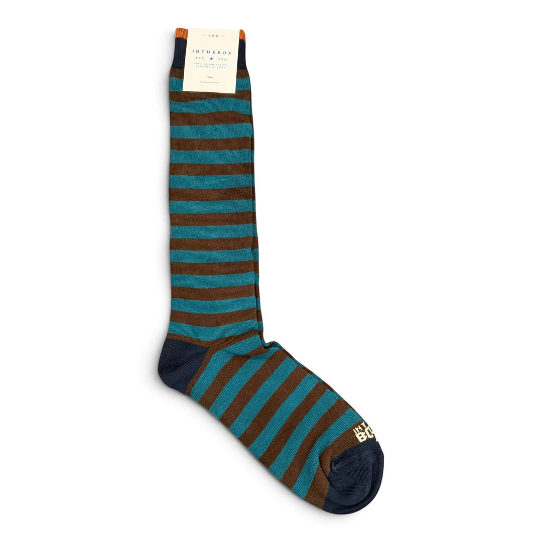 Socken Stripe Rugby Petrol/Braun