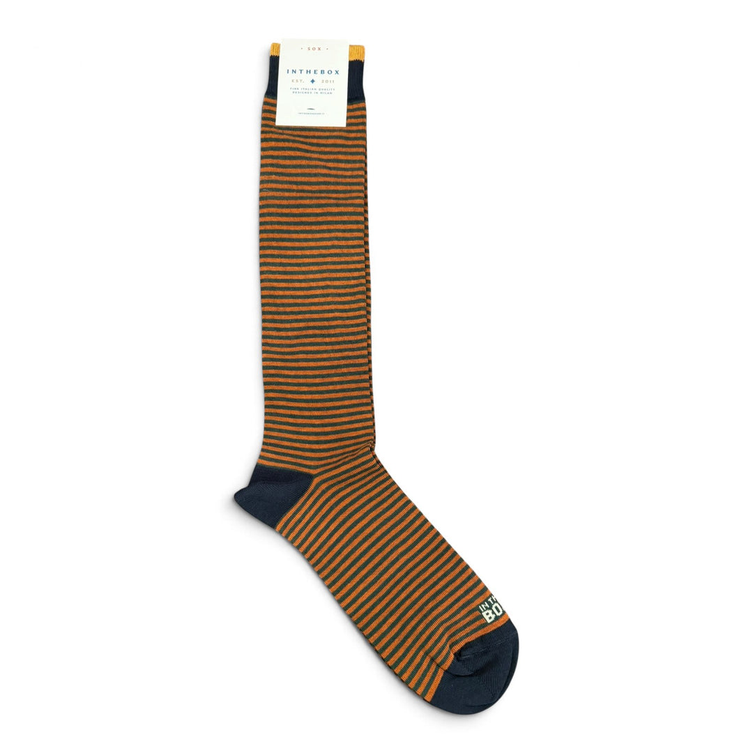 Socken Stripe Classic Dunkelorange/Grün