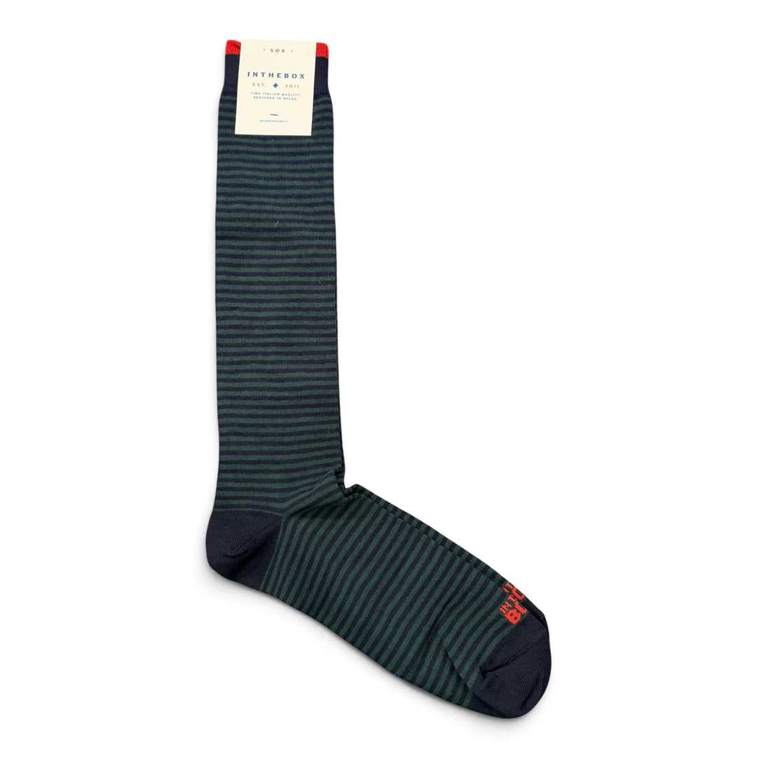 Socken Stripe Classic Blau/Dunkelgrün