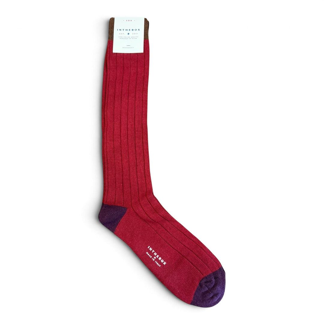 Kaschmir-Socken Basic Bordeaux