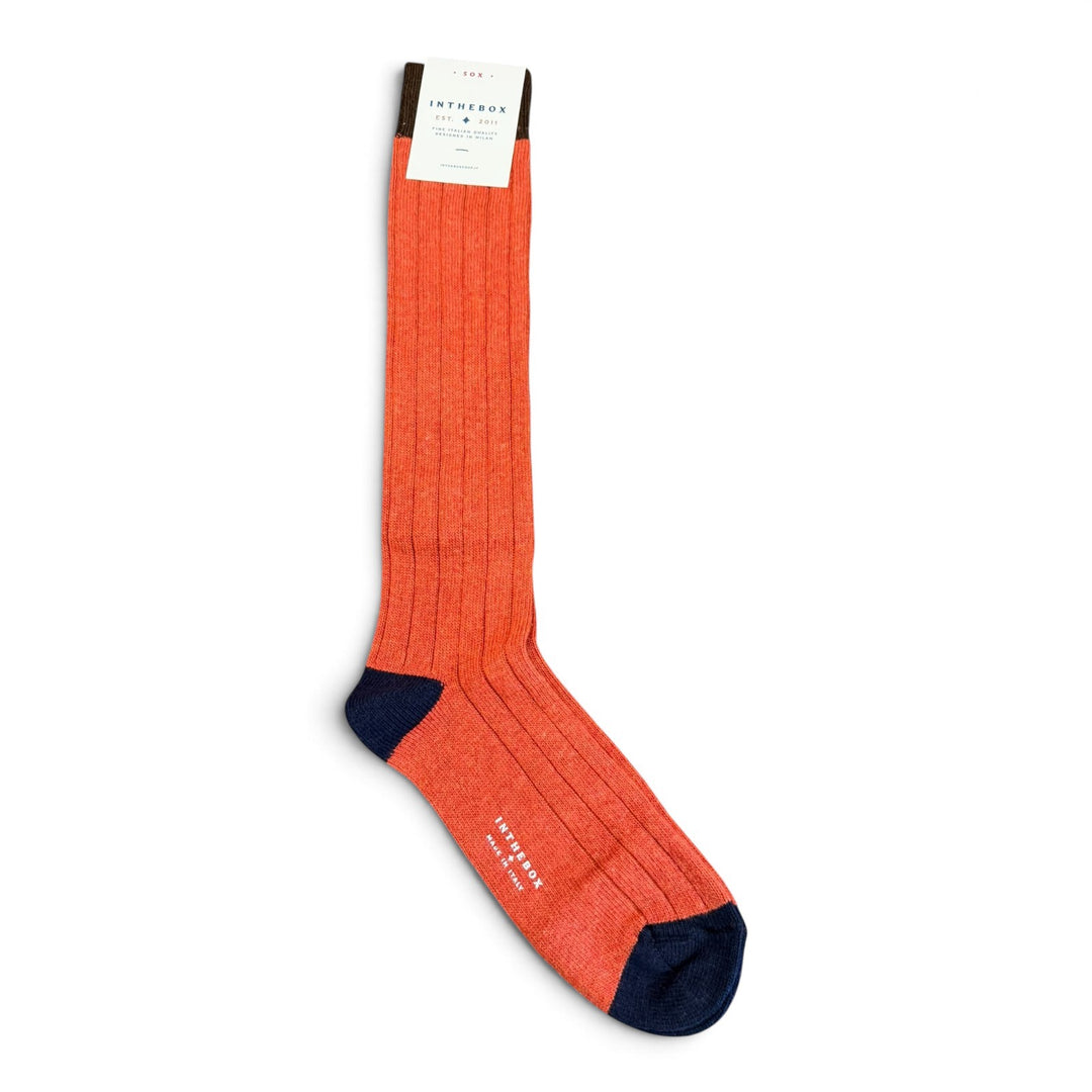Kaschmir-Socken Basic Dunkelorange
