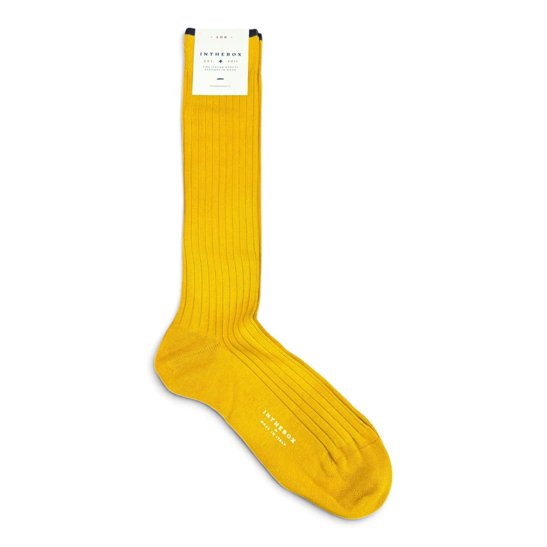 Socken Cotton Basic Dunkelgelb