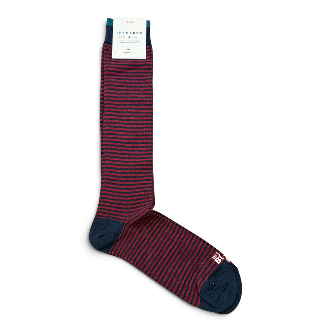 Socken Stripe Classic Blau/Bordeaux