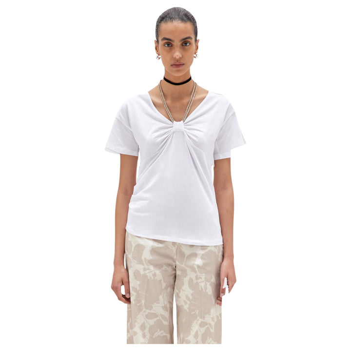 WHITE CRYSTAL COULISSE T-SHIRT