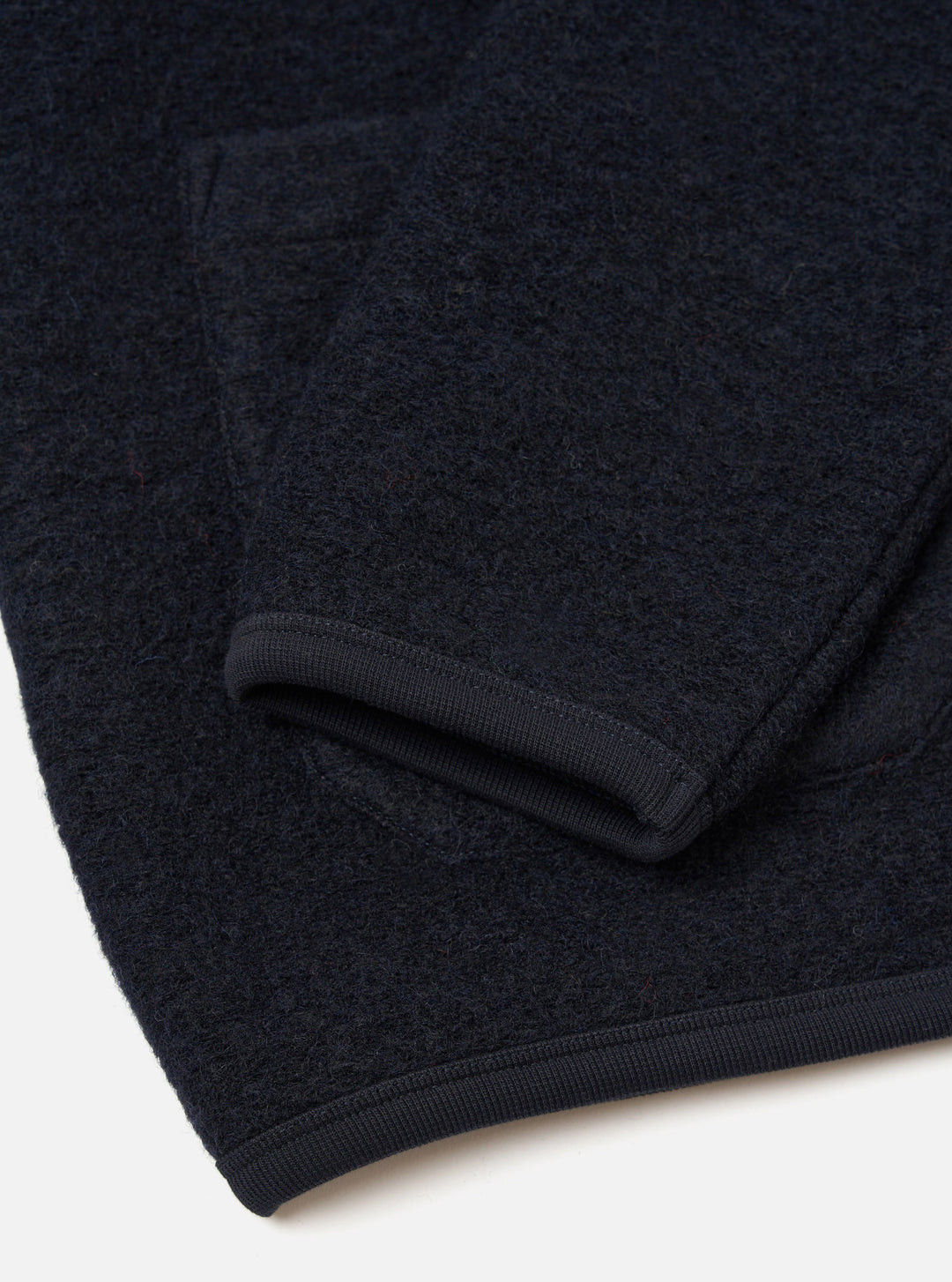 Universal Works Cardigan Wool Fleece Navy Blu - foto 6