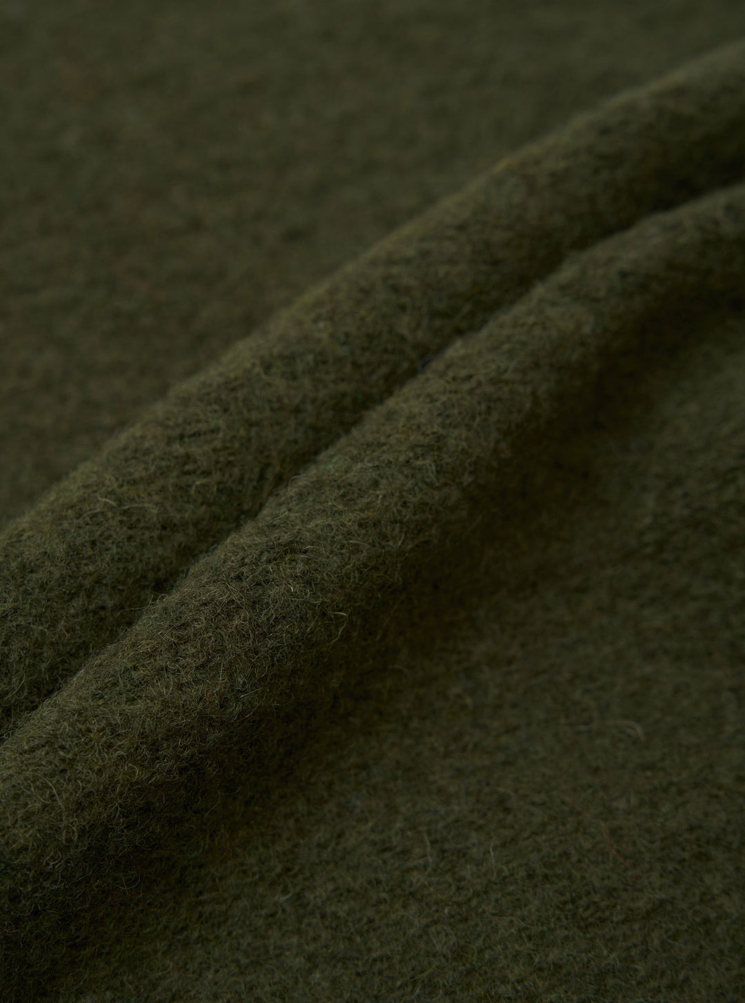 Universal Works Zip Waistcoat Wool Fleece Olive Verde - foto 4