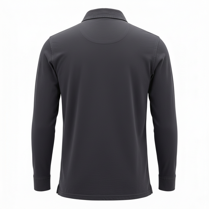 Langarm-Polo York Jersey Navy