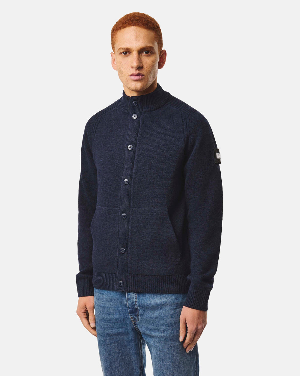 Weekend Offender Gamston Wool Cardigan Navy Blu - foto 2