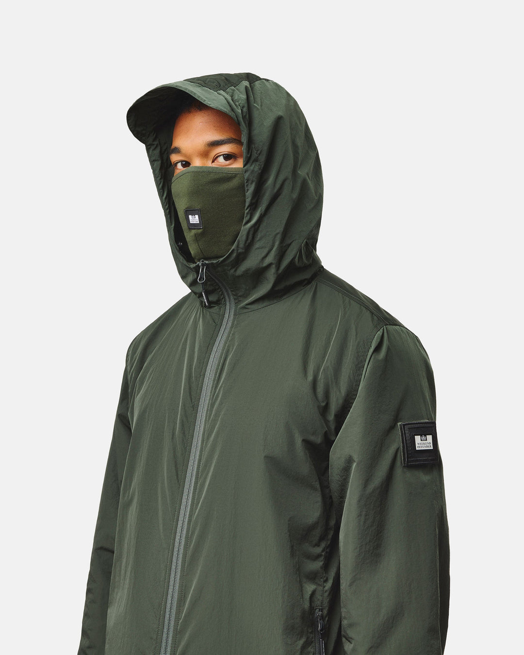 Weekend Offender Technician Fleece Lined Jacket Black Forest Verde - foto 3